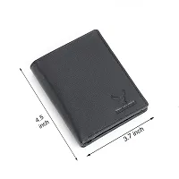 REDHORNS Stylish Genuine Leather Wallet for Men Lightweight Bi-Fold Slim Wallet with Card Holder Slots Purse for Men (A07R1_Black)-thumb4