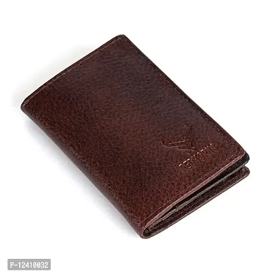 REDHORNS Genuine Leather Bi-fold Card Holder Money Wallet 16-Slot Slim Credit Debit Coin Purse for Men & Women (RD003E_Bombay Brown)-thumb5