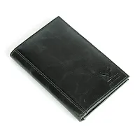 REDHORNS Genuine Leather Regular Wallet Card Holder with Multi Pockets for Men (Black)-thumb4