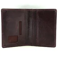 REDHORNS Genuine Leather Card Holder Money Wallet 3-Slot Slim Credit Debit Coin Purse for Men & Women (RD382L_Cherry)-thumb1