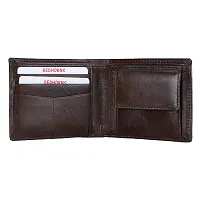 REDHORNS Stylish Genuine Leather Wallet for Men Lightweight Bi-Fold Slim Wallet with Card Holder Slots Purse for Men (WC-340B_Brown)-thumb1