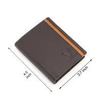 REDHORNS Stylish Genuine Leather Wallet for Men Lightweight Bi-Fold Slim Wallet with Card Holder Slots Purse for Men (RAP02R3_Dark Brown)-thumb3