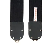 REDHORNS Fabric Elastic Waist Belt for Women Dresses Elegant C-Shaped Design Stretchy Wide Belt for Ladies Saree - Free Size (LD144A_Black)-thumb3
