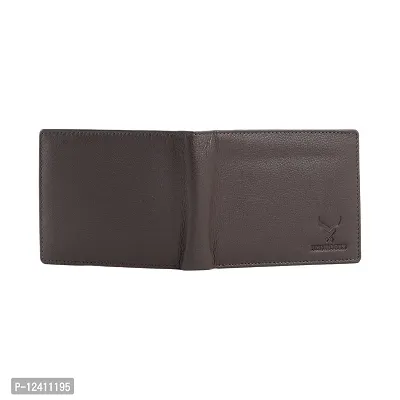 REDHORNS Stylish Genuine Leather Wallet for Men Lightweight Bi-Fold Slim Wallet with Card Holder Slots Purse for Men (WC-A05C_Dark Brown)-thumb4