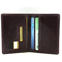 REDHORNS Genuine Leather Card Holder Money Wallet 3-Slot Slim Credit Debit Coin Purse for Men & Women (RD382L_Cherry)-thumb4