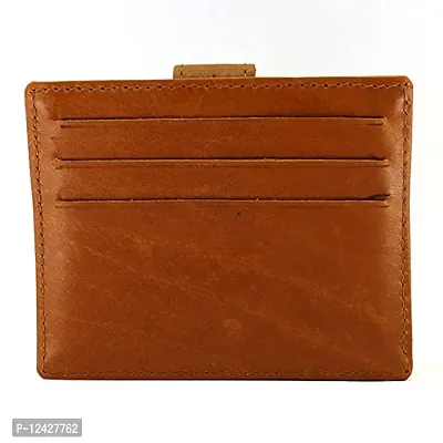 REDHORNS Genuine Leather Card Holder Money Wallet 9-Slot Slim Credit Debit Coin Purse for Men  Women (RD375F_Tan)-thumb5