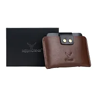 REDHORNS Genuine Leather Regular Card Holder Wallet for Men (Brown)-thumb4