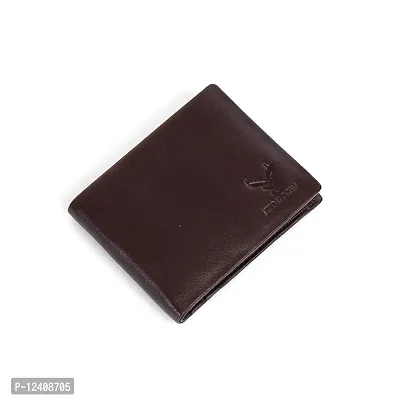 REDHORNS Stylish Genuine Leather Wallet for Men Lightweight Bi-Fold Slim Wallet with Card Holder Slots Purse for Men (AP01R4_Redwood Brown)-thumb3