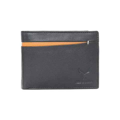 REDHORNS Stylish Genuine Leather Wallet for Men Lightweight Bi-Fold Slim Wallet with Card Holder Slots Purse for Men (A131R)