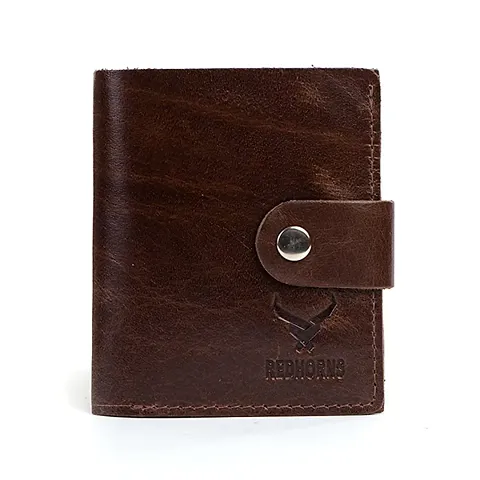 REDHORNS Stylish Genuine Leather Wallet for Men Lightweight Bi-Fold Slim Wallet with Card Holder Slots Purse for Men (351)