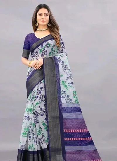 Must Have Chanderi Silk Saree with Blouse piece 