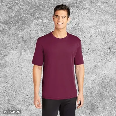 Plan Casual Round Neck Cotton Silk T-Shirt For Men pack of 01-thumb0