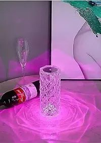 CRYSTAL ROSE TABLE LAMP 16 COLOUR LED NIGHT LIGHTS FOR ROOM DECORATION, PHOTOGRAPHY, GIFT, BEDROOM, USB RECHARGABLE .-thumb3