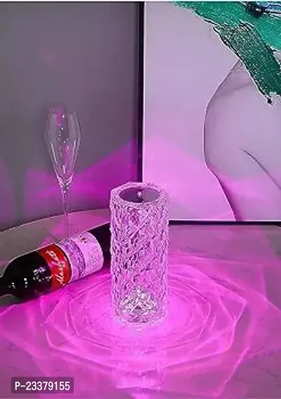 CRYSTAL ROSE TABLE LAMP 16 COLOUR LED NIGHT LIGHTS FOR ROOM DECORATION, PHOTOGRAPHY, GIFT, BEDROOM, USB RECHARGABLE .-thumb4