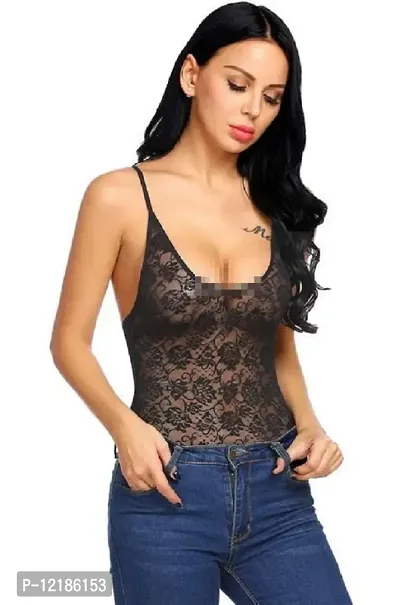 FEIJOA Lace Babydoll Teddy Lingerie Night Dress for Women-thumb3