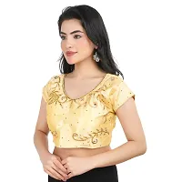 Golden Blouse  | Blouse | Party wear blouse | Regular Blouse | Fancy Blouse | womens blouse |-thumb1