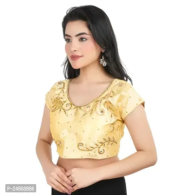 Golden Blouse  | Blouse | Party wear blouse | Regular Blouse | Fancy Blouse | womens blouse |-thumb2