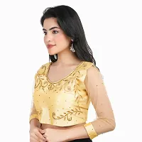 Golden Blouse  | Blouse | Party wear blouse | Regular Blouse | Fancy Blouse | womens blouse |-thumb3