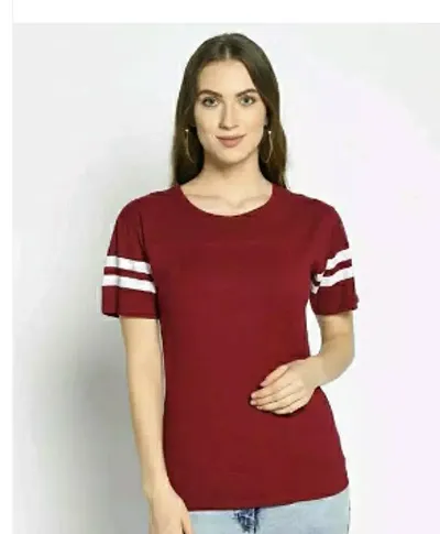 Quity Fashion Women Cotton Solid Half Sleeve Regular Fit Stylish Tshirt