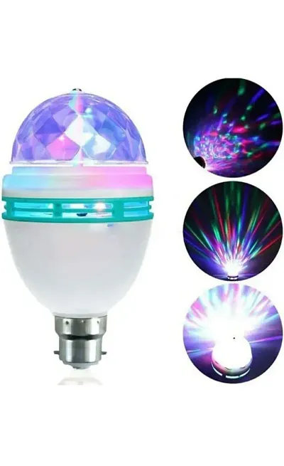 360 Degree LED Crystal Rotating Bulb Magic Disco LED Rotating Bulb Light Lamp