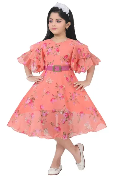 Fabulous Blend Embroidered Frocks For Girls