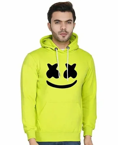 A to Z Creation Face Printed Trendy Unisex Cotton Hoodie Regular Fit Casual Hooded Neck