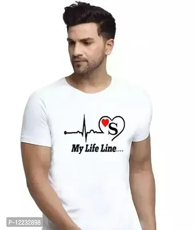 Reliable White Polyester Printed Round Neck Tees For Men-thumb0