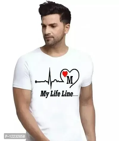 Reliable White Polyester Printed Round Neck Tees For Men-thumb0