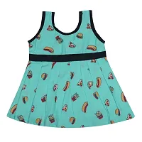 Girls Printed Cotton Knee Length Casual Frock Pack of 5-thumb4