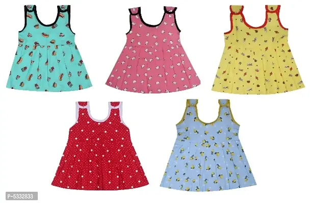 Baby Girls Midi/Knee Length Casual Dress (Pack of 5)