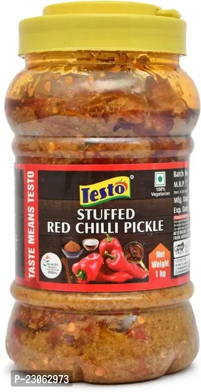 Testo Red Chilli Pickle Red Chilli Picklenbsp;nbsp;(1 Kg)