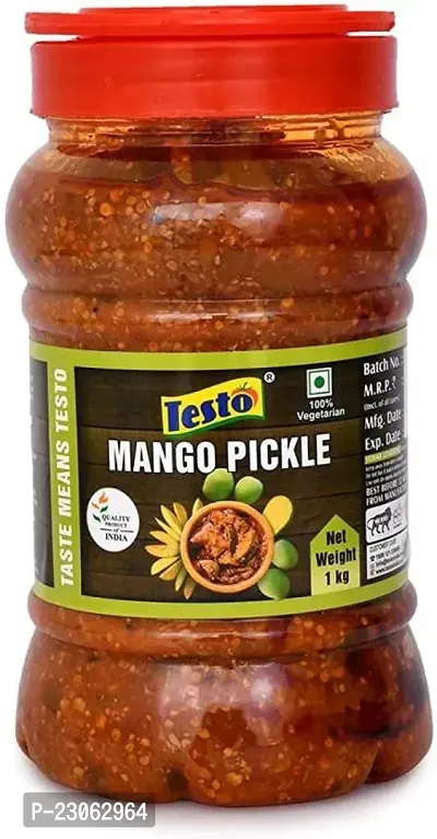Testo Mango Pickle Aam Ka Achaar With Natural Ingredients (1 Kg) Mango Picklenbsp;nbsp;(1 Kg)-thumb0