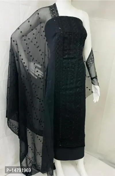 Safaa Women Cotton Woven Chikankari Design Unstitched Dress Material W –  Safaa World