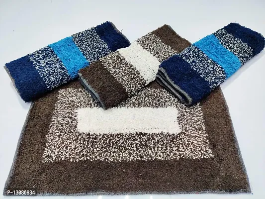 Stylish Fancy Designer Cotton Door Mats Pack Of 4