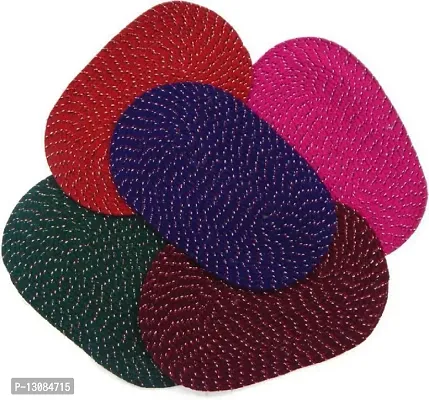 Stylish Fancy Designer Cotton Door Mats Pack Of 5-thumb0