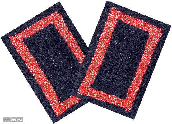 Stylish Fancy Designer Cotton Door Mats Pack Of 2-thumb0