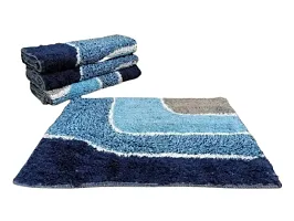 SHF? Cotton Door Mats Bathmats for Home  Office Set of 4 Pc Size 40x60 Cm Multicolor-thumb1