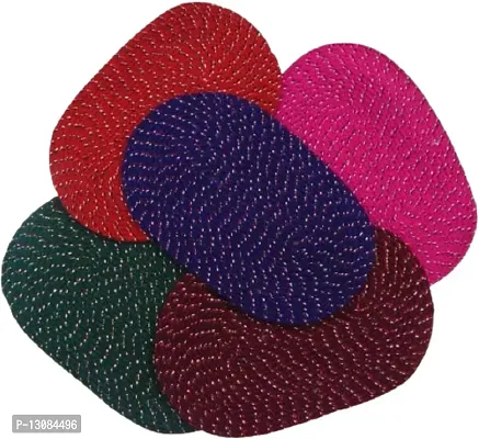 Stylish Fancy Designer Cotton Door Mats Pack Of 5-thumb0