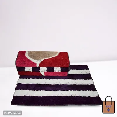 Designer Cotton Striped Door Mats -Pack Of 4