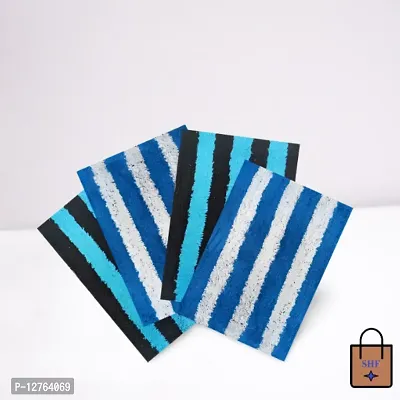 Designer Cotton Striped Door Mats -Pack Of 4-thumb0