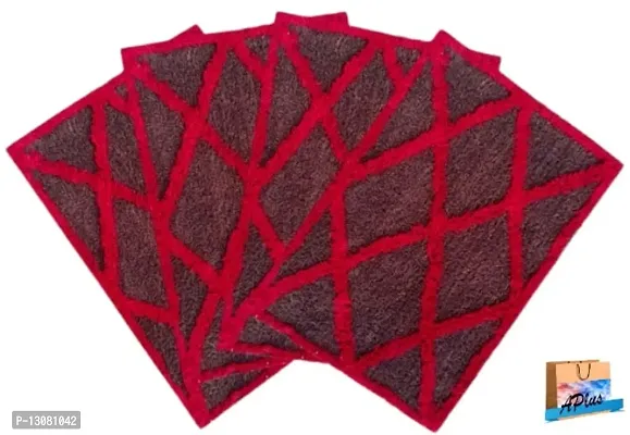 Stylish Fancy Designer Cotton Door Mats Pack Of 4-thumb0