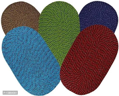 Stylish Fancy Designer Cotton Door Mats Pack Of 5