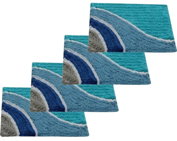 Multicolored Cotton Door Mats Set Of 4 Pieces