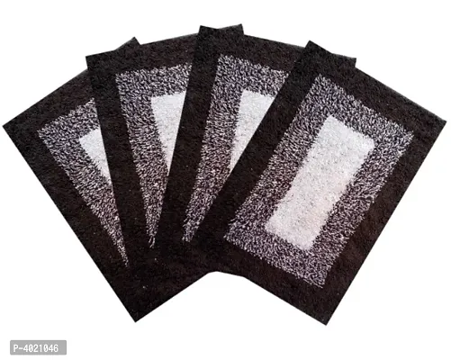 Beautiful Multicoloured Cotton Door Mats Set Of 4 Pieces-thumb0