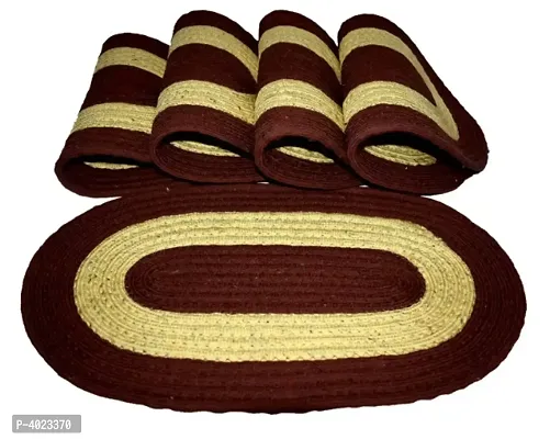 Door Mats and bathmat Cotton for Home and office combo pack 5 Piece-thumb0