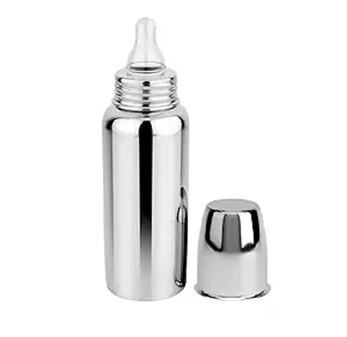 RB POINT Stainless Steel Baby Feeding Bottle for Kids/Steel Feeding Bottle for Milk and Baby Drinks Zero Percent Plastic