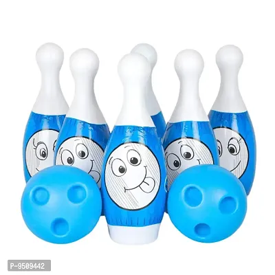 Trendy Bowling Set For Kids Big Size Plastic Set Of 6 Pins And 1 Ball Toy For Boys Girls And Kids Indoor Sport Play