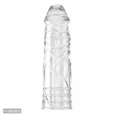 Reusable Ribbed Crystal 5 Inch Condom.-thumb0