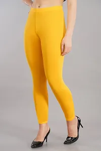 Shruthi Ankle Length Leggings Lime Yellow-thumb4