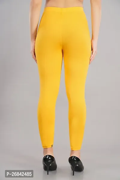 Shruthi Ankle Length Leggings Lime Yellow-thumb3